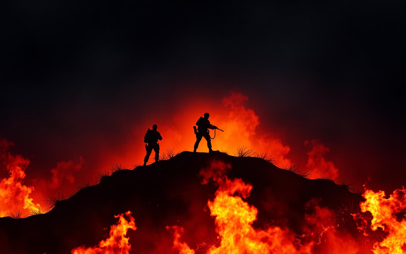 Free Fire battle royale arena on fire